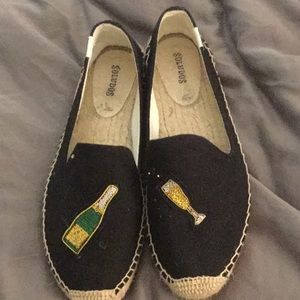 Soludos champagne espadrille flats
